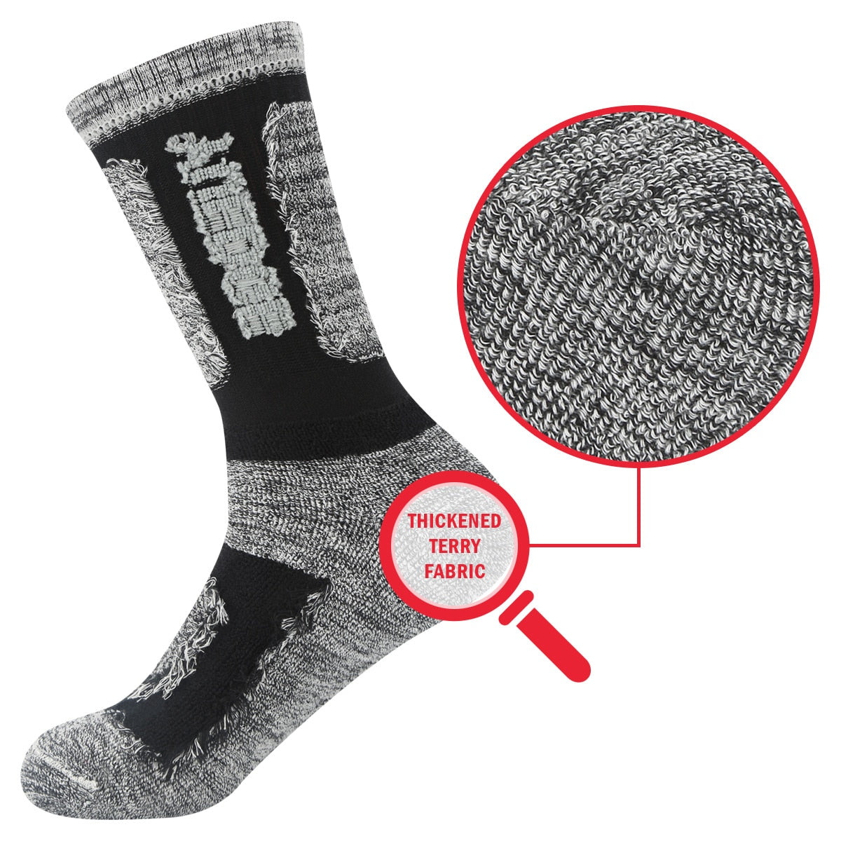 YUEDGE Men's Moisture Wicking Cushioned Thick Sports Athletic Crew Socks Mid Cal image 8