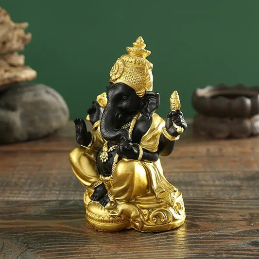 1pc Ganpati Elephant Statue Hindu Elephant God Statue Lord Ganesha Figurine Ele image 0