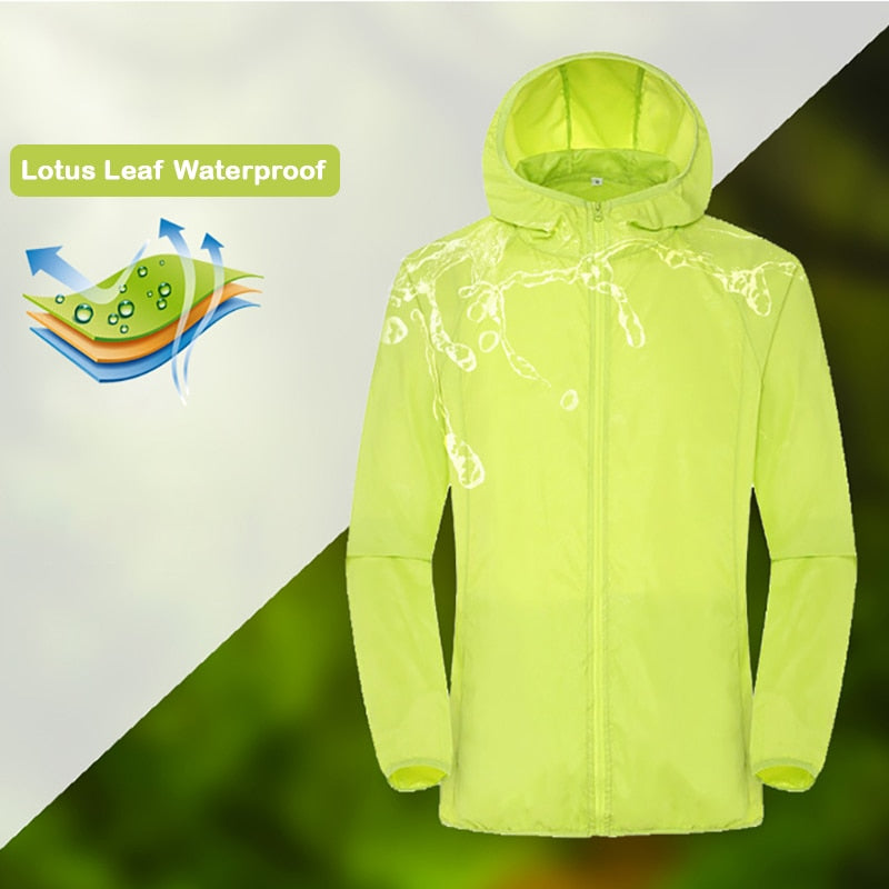 Camping Rain Jacket Men Women Waterproof Sun Protection Clothing Fishing Huntin image 5