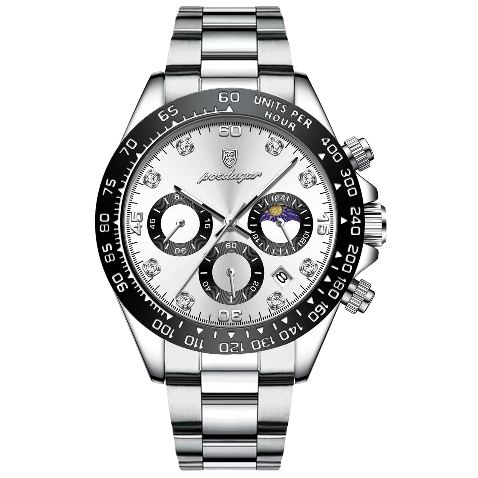 POEDAGAR Luxury Man Wristwatch Sports Chronograph Luminous Waterproof Date Men  image 3