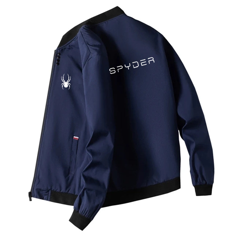 Spring Autumn Man Coats White Streetwear Fashion Stand Collar Jacket Men