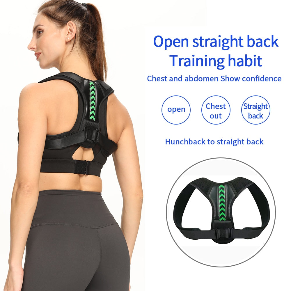 Adjustable Back Posture Corrector Belt Clavicle Spine Men Women Home Office Out image 11