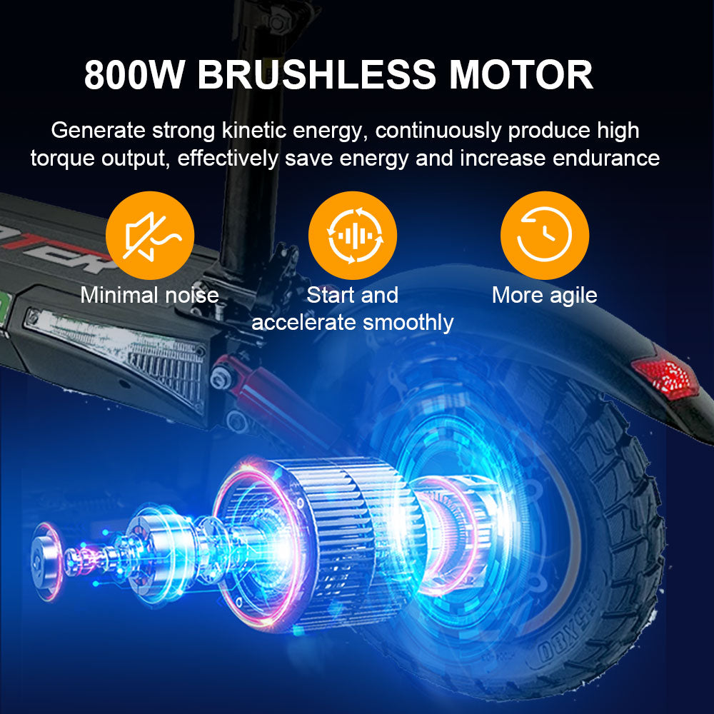 7 Days Delivery 800W Powerful Electric Kick Scooter Anti-skid Off Road Tire 45K image 5