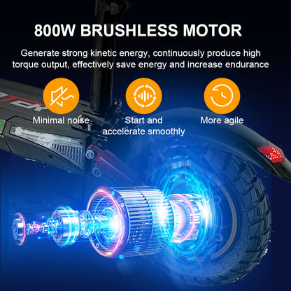 7 Days Delivery 800W Powerful Electric Kick Scooter Anti-skid Off Road Tire 45K image 5
