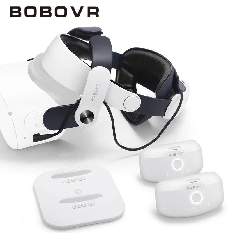 BOBOVR M2 Plus Head Strap Twin Battery Combo Compatible with Meta Quest 2 VR Po image 1