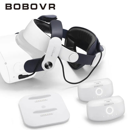BOBOVR M2 Plus Head Strap Twin Battery Combo Compatible with Meta Quest 2 VR Po image 1
