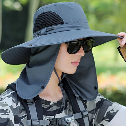 1pc Summer Wide Brim Sun Hat For Outdoor Activities - Fishing, Beach, Cycling image 4