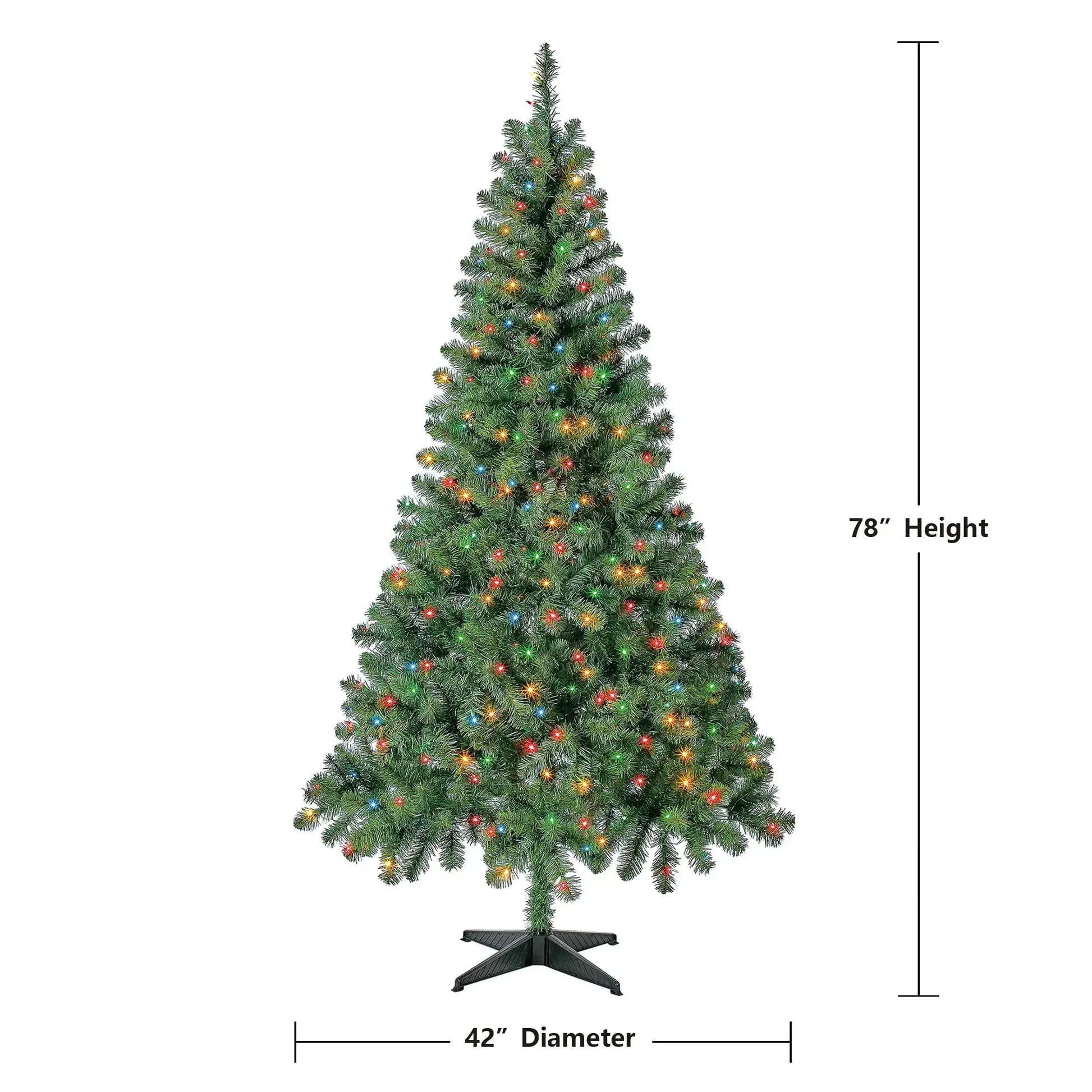 6.5-Ft Pre-Lit Madison Pine Artificial Christmas Tree Holiday Decor with Lights image 4