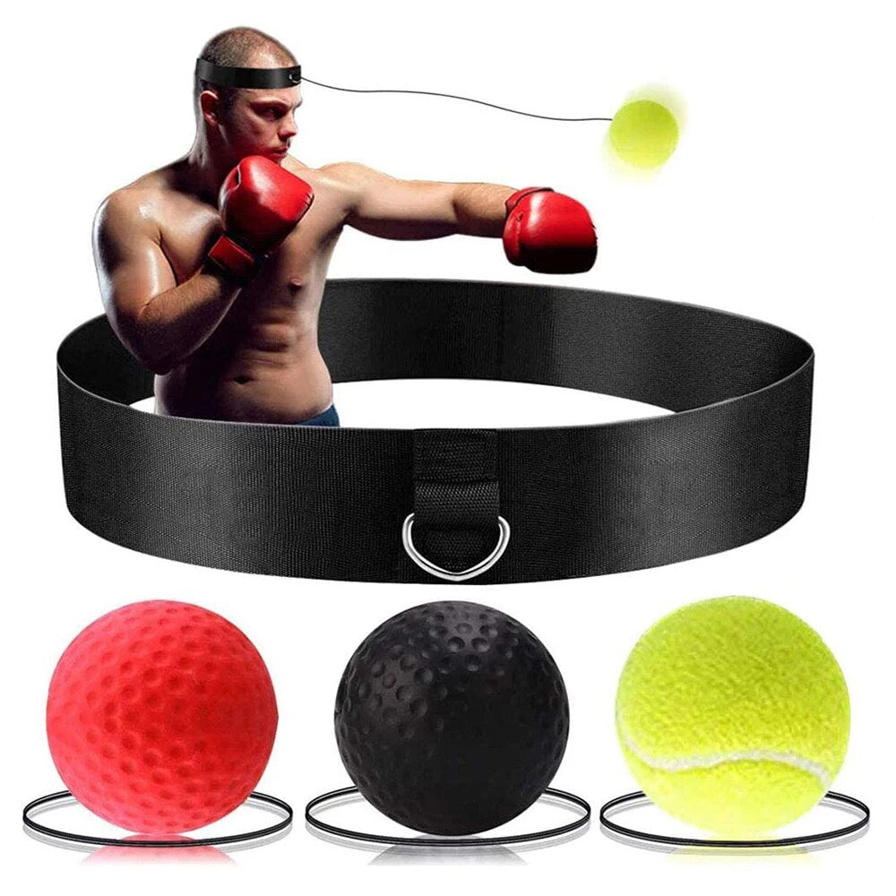 Boxing Reflex Speed Headband Punch Ball Muay Thai Sanda MMA Raising Reaction Ag image 7