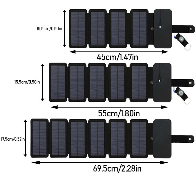 Outdoor Multifunctional Portable Solar Charging Panel Foldable 5V 2.1A USB Outp image 8