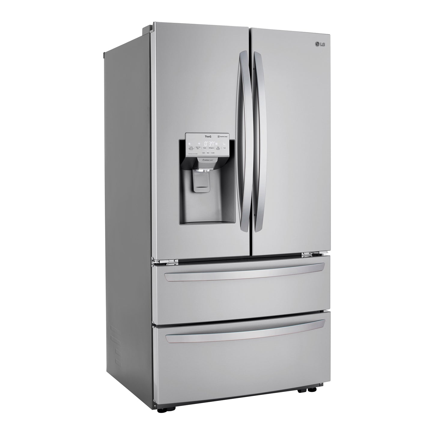 LG 22 cu. ft. Smart Counter Depth 4-Door Double Freezer Refrigerator image 2