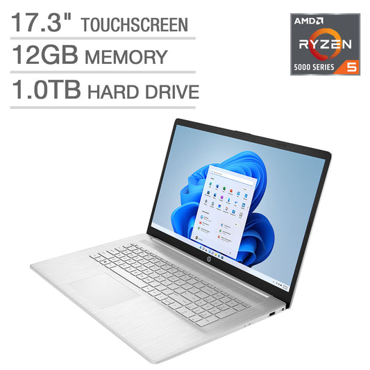 HP 17.3" Touchscreen Laptop - AMD Ryzen 5 5625U - Windows 11 image 0