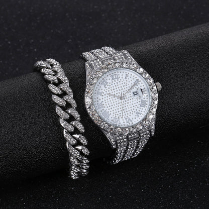 Diamond Men Women Watches Gold Watch Ladies Wrist Watch Luxury Rhinestone Unise image 1