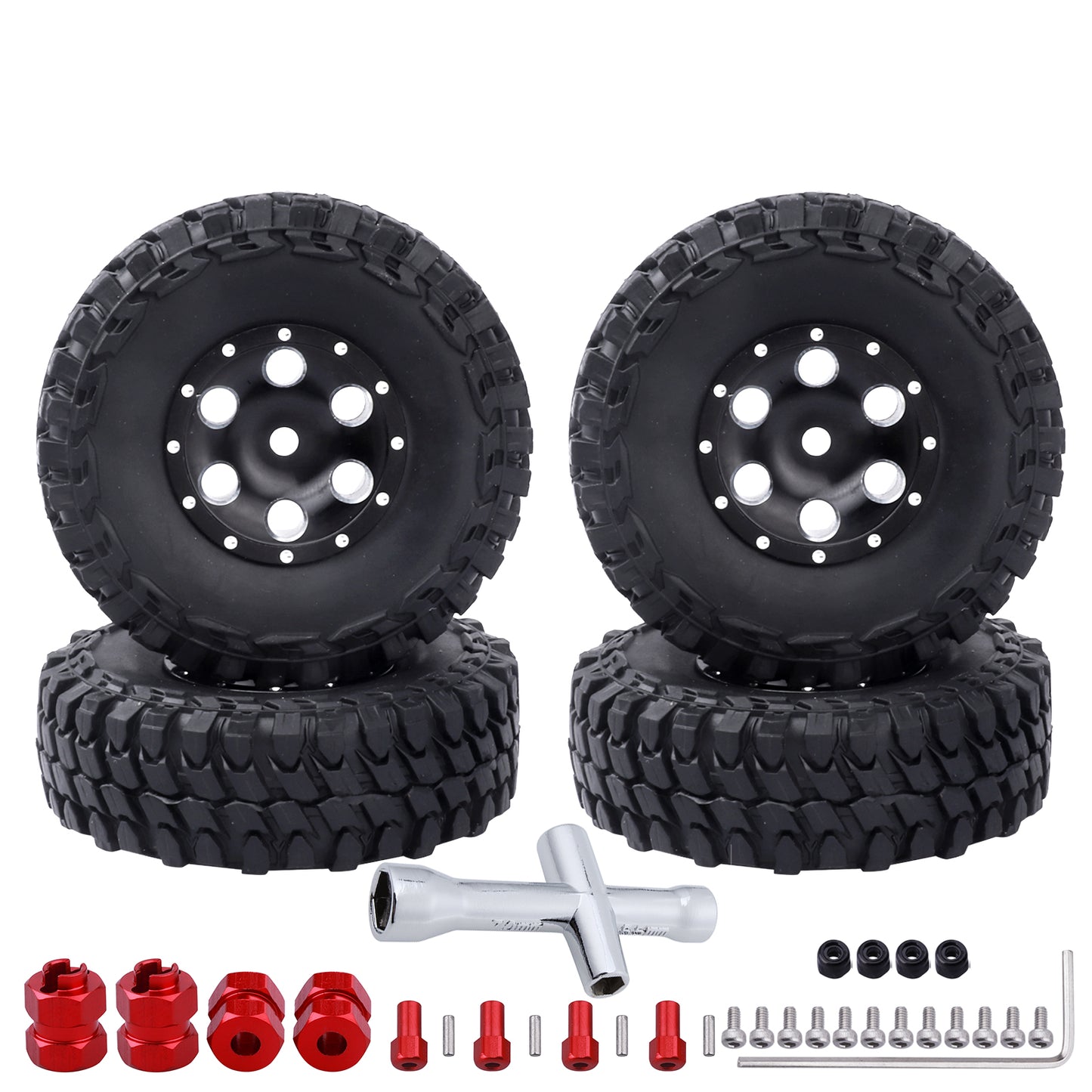 Hobbypark High-Performance Rubber 1/18 1/24 Scale RC Crawler Tires for Axial SC image 4