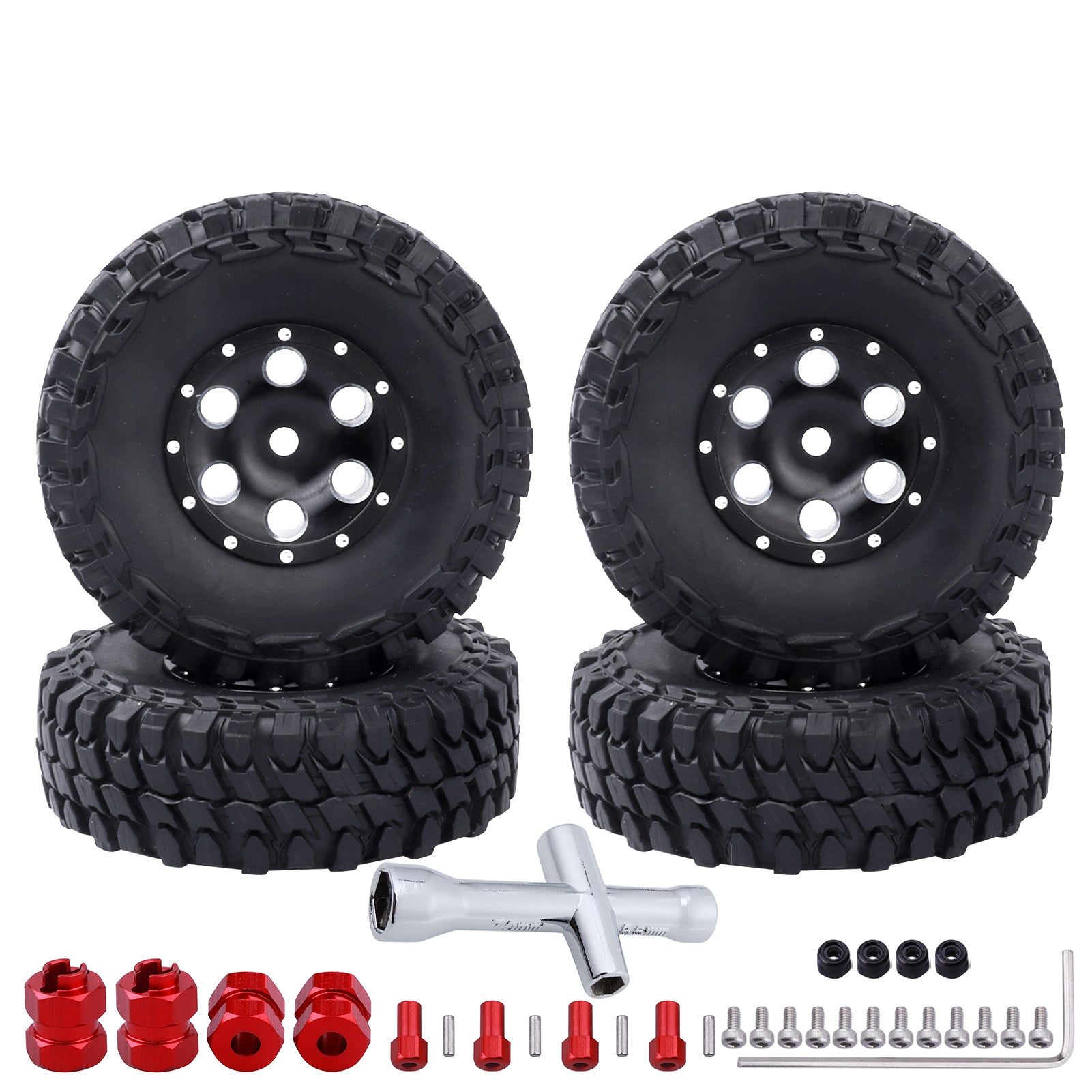 Hobbypark High-Performance Rubber 1/18 1/24 Scale RC Crawler Tires for Axial SC image 4