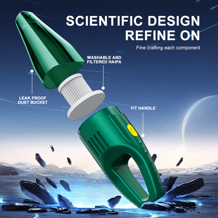 ABS Car Vacuum Cleaner Strong Suction Cleaning Mini Machine Wireless Portable H image 7