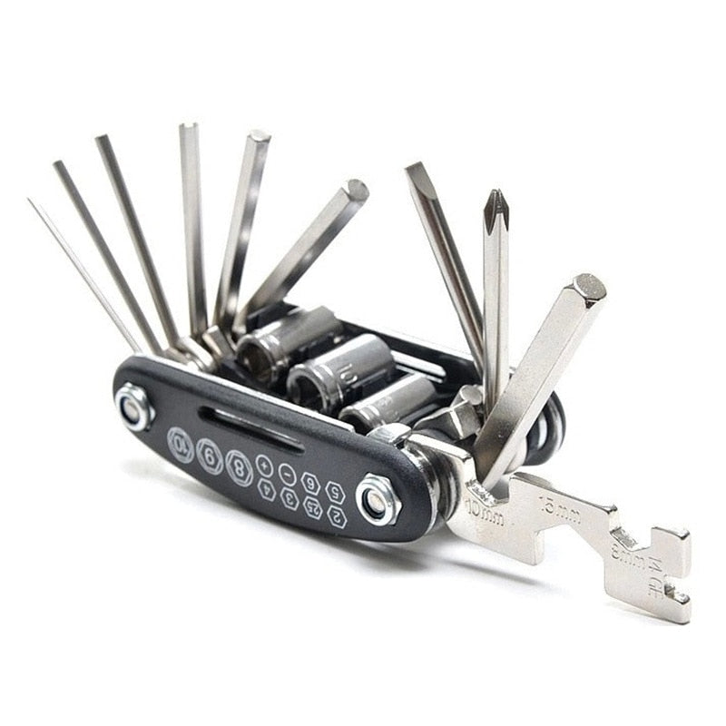 16 in 1 Mountain Bike Portable Socket Multipurpose Wrench Bicycle Multi Tool Sc image 0