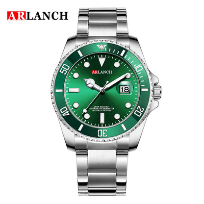 Classic Mens Watch Quartz Green Ghost Diver Series Stainless Steel Waterproof C image 4