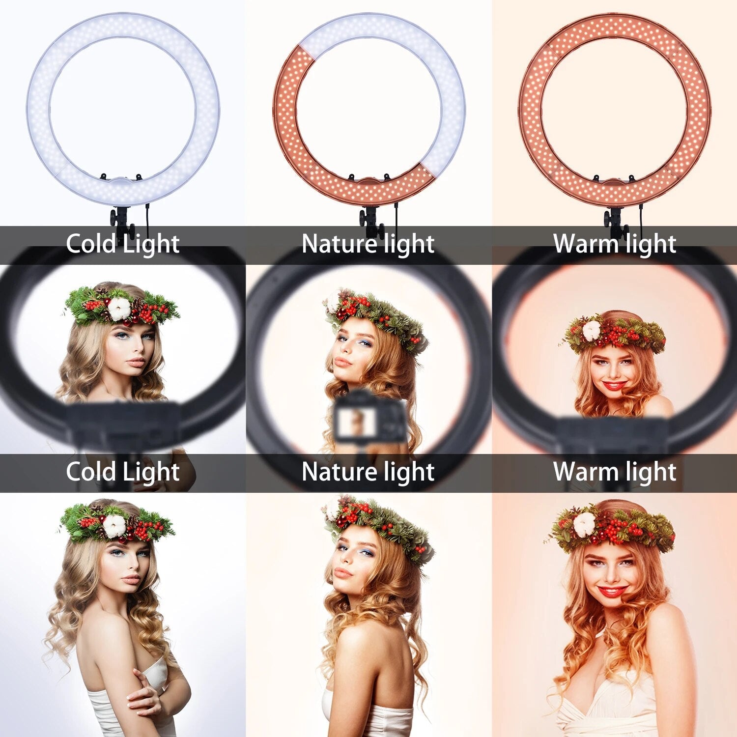 FOSOTO RL-18 Pography Lighting Dimmable Ring Lamp Camera Ring Lamp Led Ringl image 4