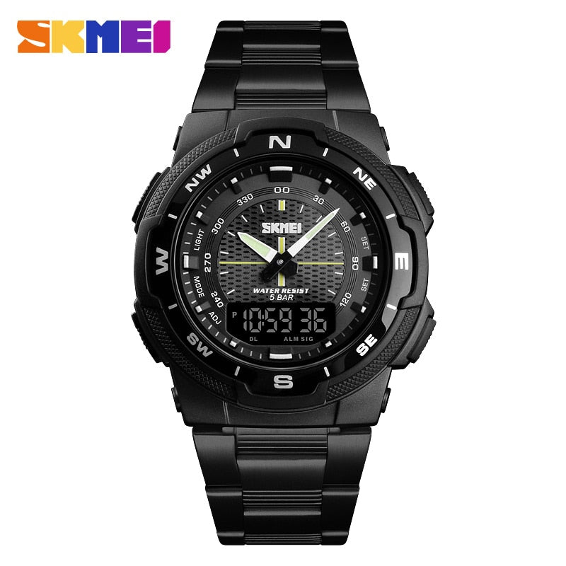 SKMEI Watch Men's Watch Fashion Sport Watches Stainless Steel Strap Mens Watche image 5