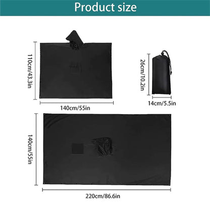 3 In 1 Outdoor Military Raincoat Hooded Sleeve Waterproof Rain Poncho Motorcycl image 7