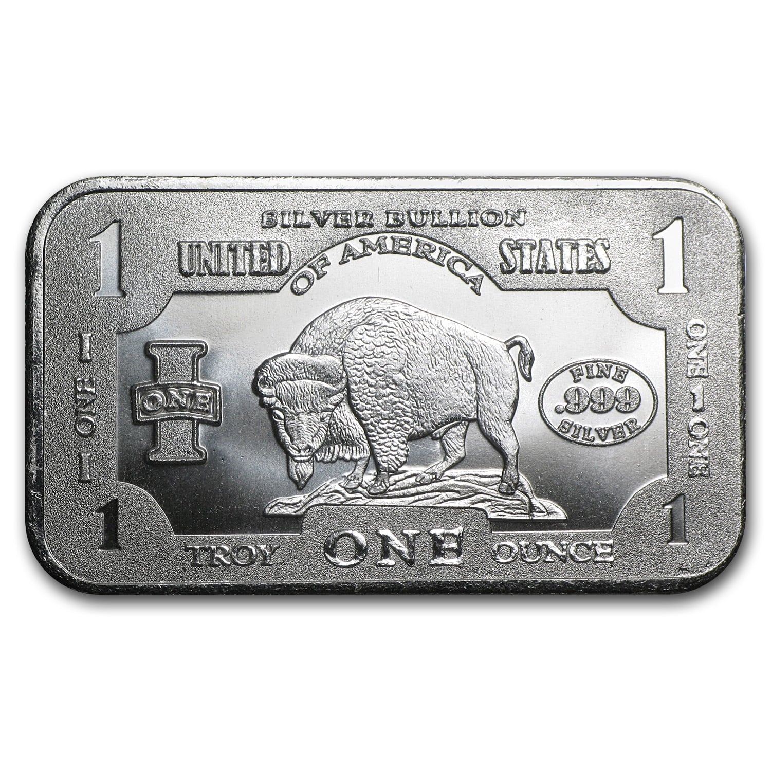 1 oz Silver Bar - 1901 $10 Bison image 0