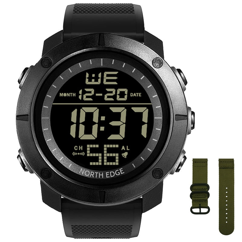 NORTH EDGE Mens Digital Watches Army Military World Time Alarm Sport Stopwatch  image 1