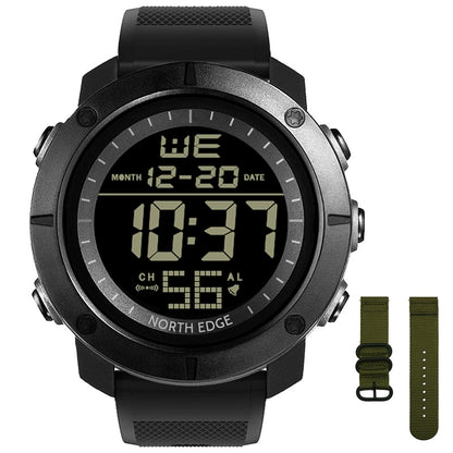 NORTH EDGE Mens Digital Watches Army Military World Time Alarm Sport Stopwatch  image 1