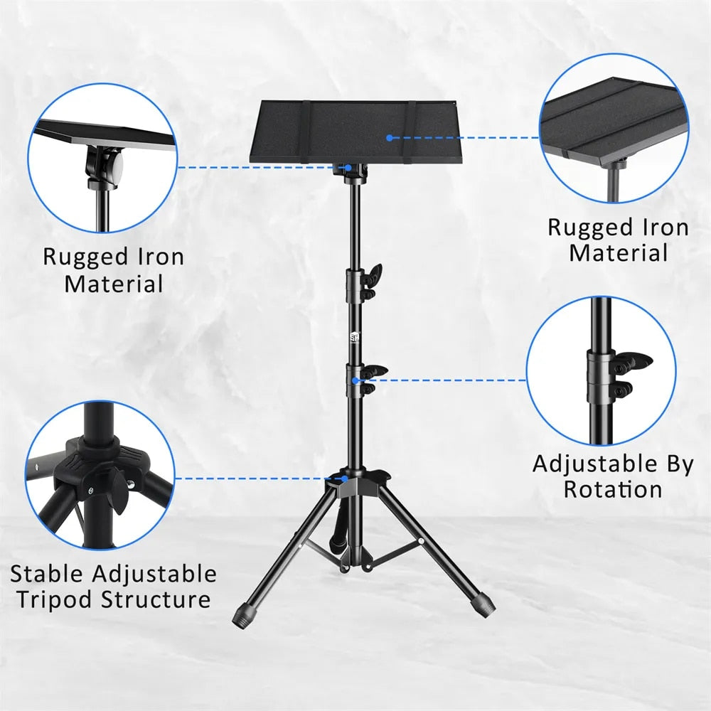Projector Floor Tripod 90/125cm Stand Laptop Tripod Adjustable Height Mixer Sta image 5