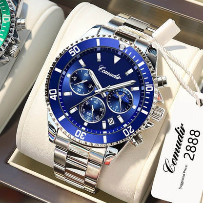 Top Brand Watch for Men Multi-dial Waterproof Sports Male Stainless Steel Quart image 4