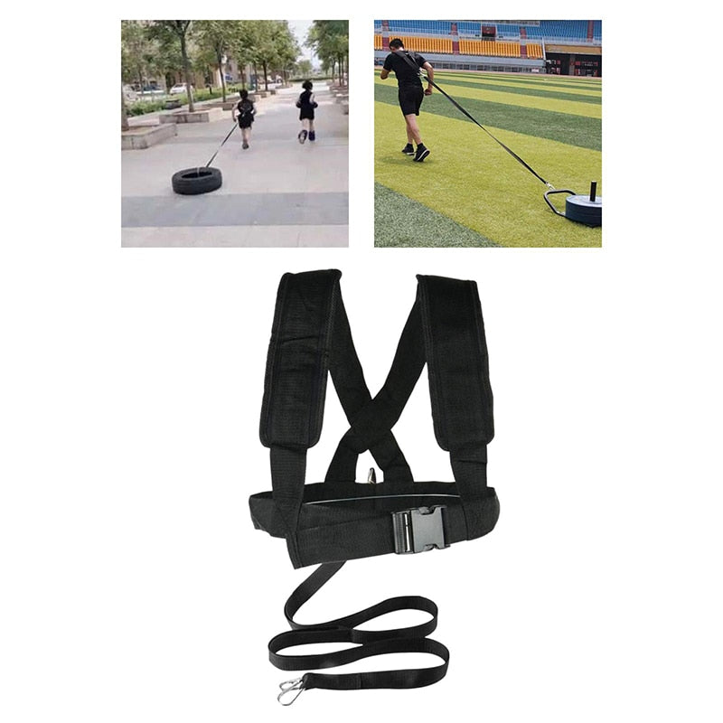 Fitness Equipment Shoulder Harness Gym Pull Sled Drag Speed Weight Training Wor image 0