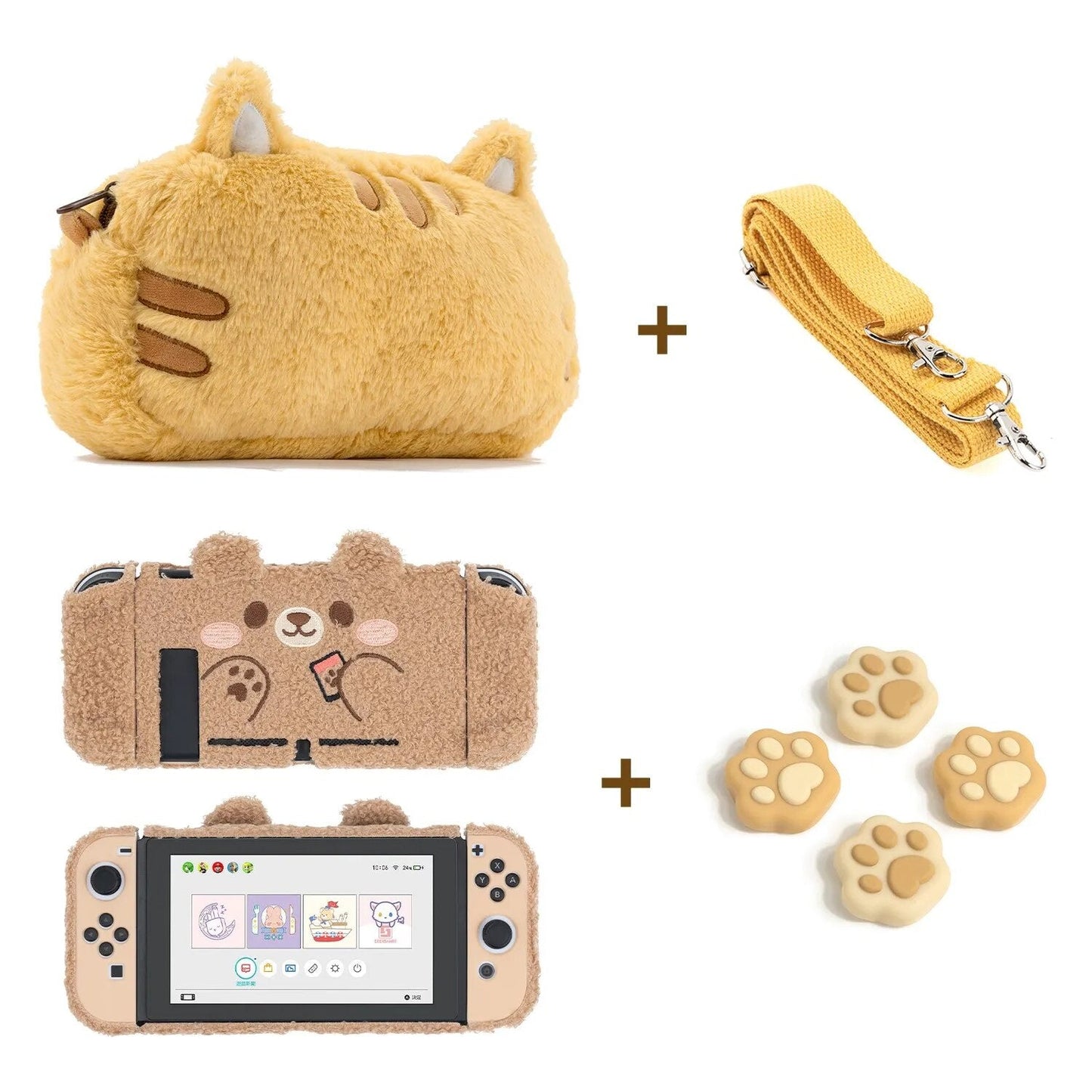 GeekShare Protective Case For Nintendo Switch  Bear Plush Nintendo Switch H image 3