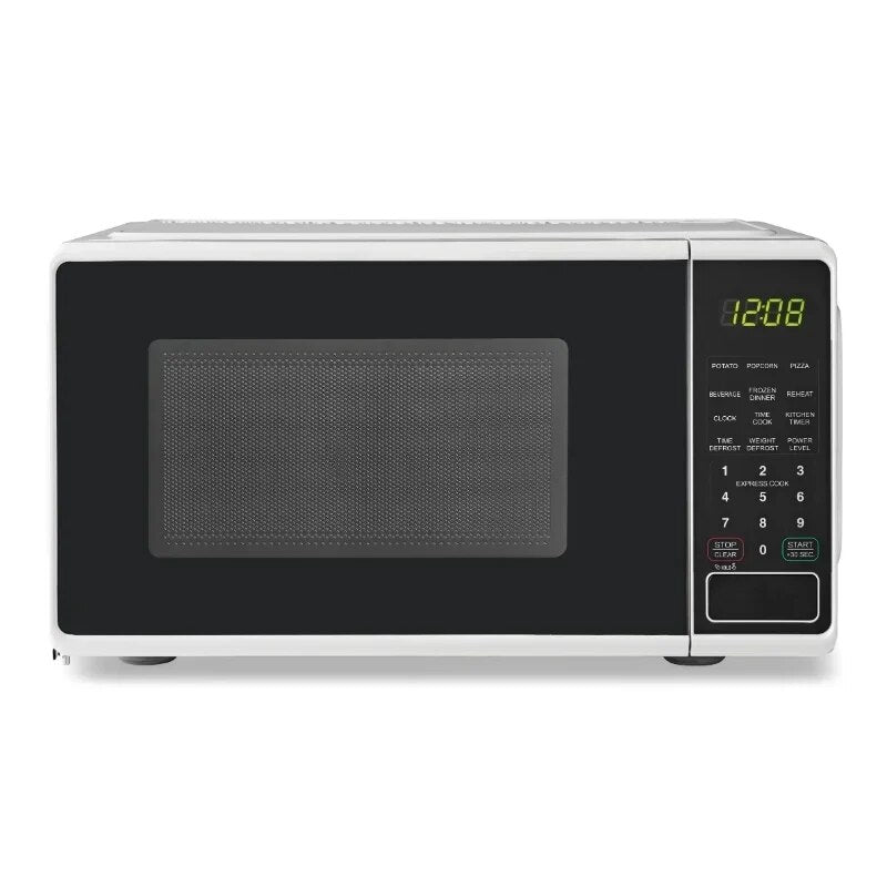 0.7 Cu ft Compact Countertop Microwave Oven, Black/ Red/ White image 5