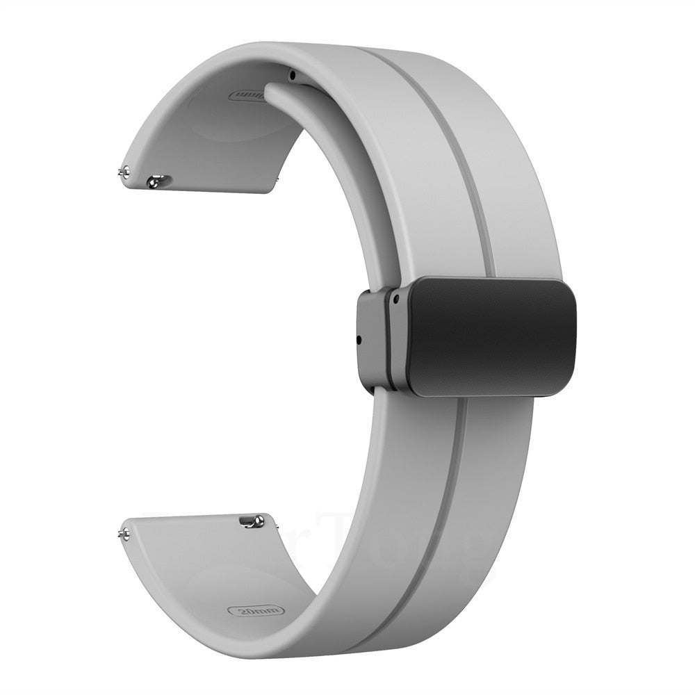Magnetic Folding Buckle Band For HAYLOU RS4 Plus Silicone Strap For HAYLOU Sola image 5