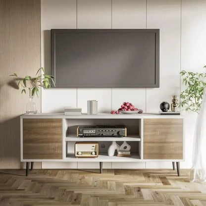 Mid-Century Modern TV Stand for 55/65 " TV, Entertainment Center with Storag image 0
