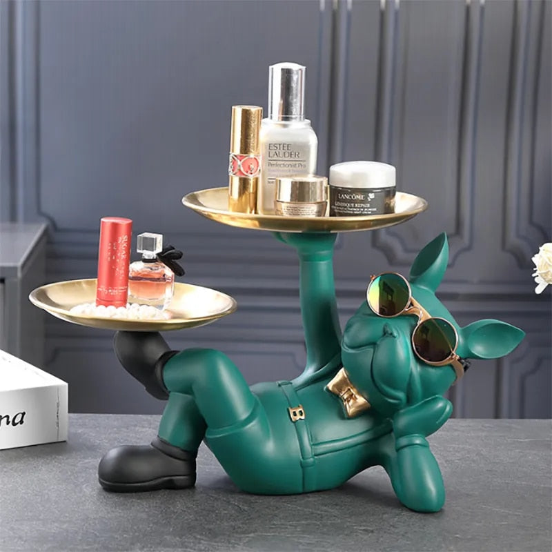 Bulldog Animal Figurines Cool Dog Statue Sculpture Living  Study Room Bedroom D image 4