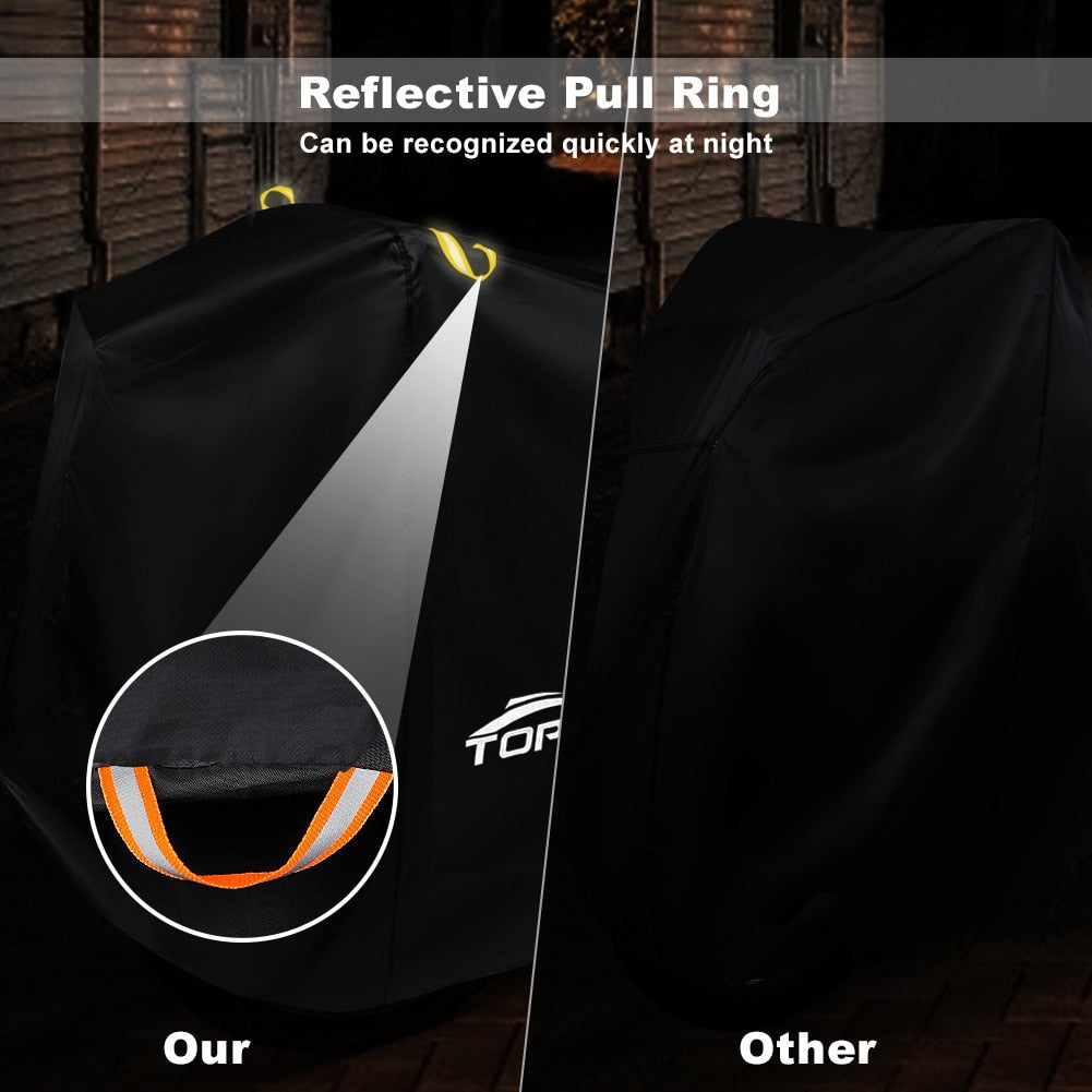 Toptrek Bike Cover 210D Oxford Outdoor Storage Waterproof & Anti-UV Bicycle Cov image 6