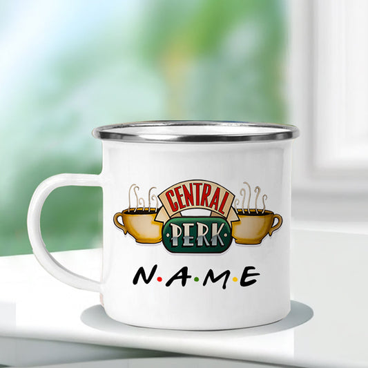 Personalised Name Friends Tv Show Central Perk Mug 11oz Enamel Wholesale Coffee