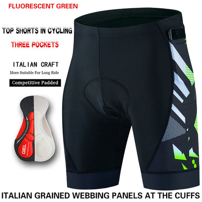 Three pocket Cycling Shorts Bike Tights Triathlon 5D Gel Padded Pro Lycra Bicyc image 5