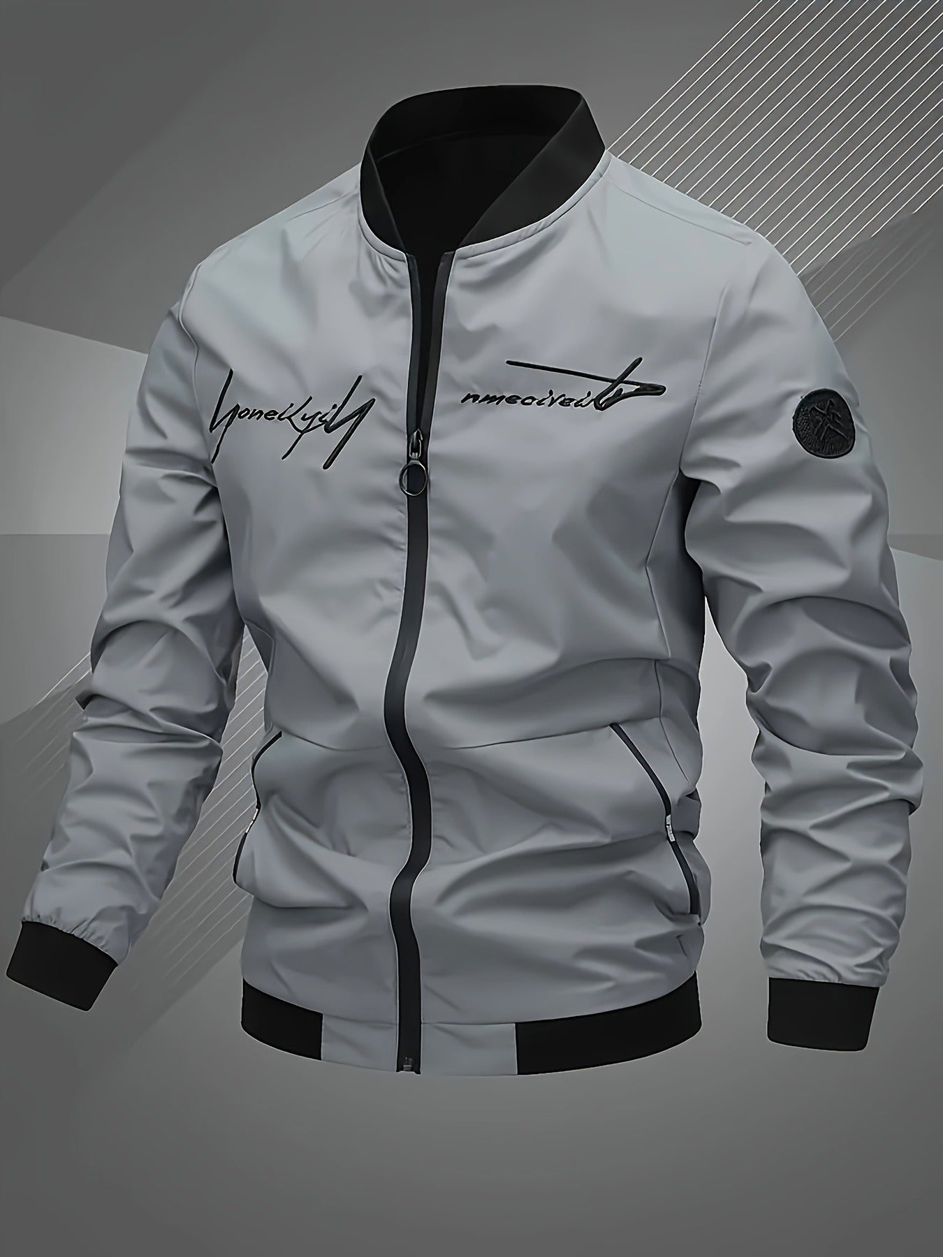 Trendy Men's alphabet embroidered jacket - design, versatile cas