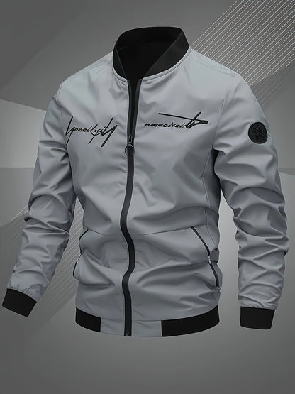 Trendy Men's alphabet embroidered jacket - design, versatile cas