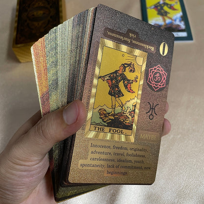 Golden Tarot 12x7cm English Deck Classic for Beginners with Color Paper Guide B image 8