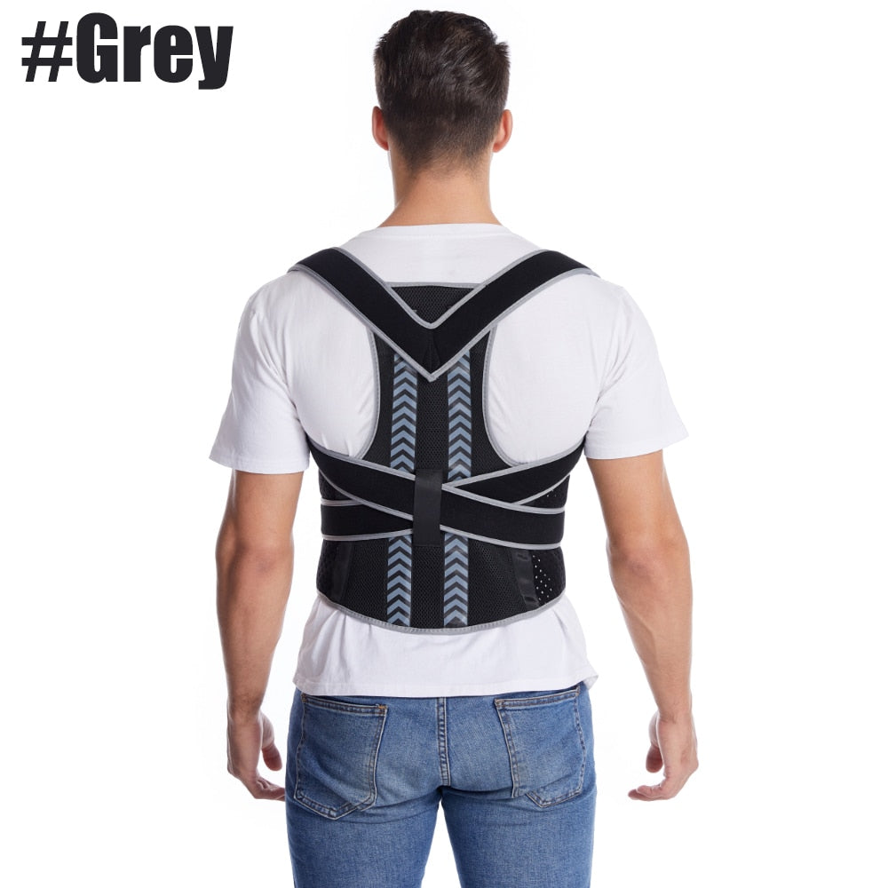Adjustable Adult Corset Back Posture Corrector Therapy Shoulder Lumbar Brace Sp image 1
