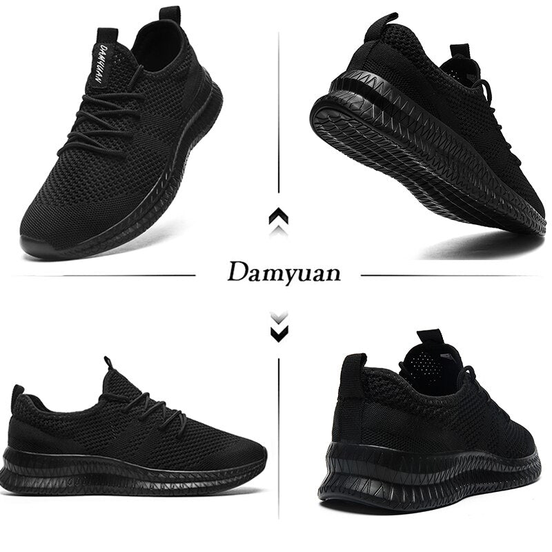Men Running Shoes Lace up Men Sport Shoes Lightweight Comfortable Breathable Wa image 8