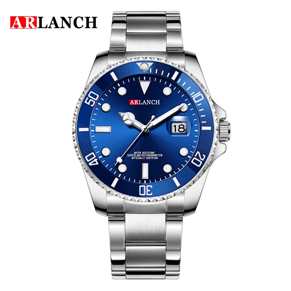 Classic Mens Watch Quartz Green Ghost Diver Series Stainless Steel Waterproof C image 3