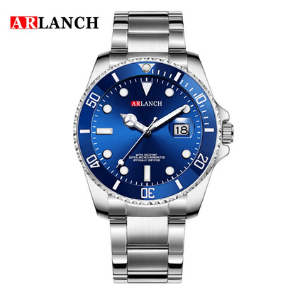 Classic Mens Watch Quartz Green Ghost Diver Series Stainless Steel Waterproof C image 3