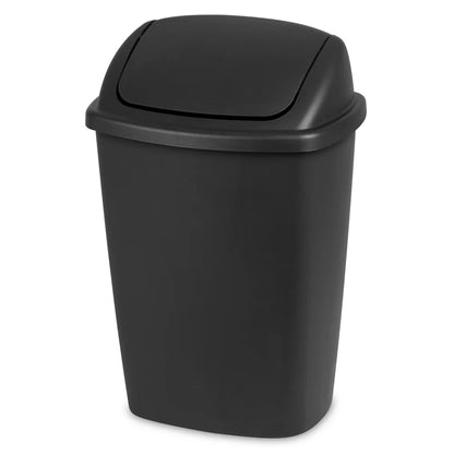 7.5 Gallon SwingTop Trash Can Plastic Wastebasket Indoor Kitchen Office Swing L image 2