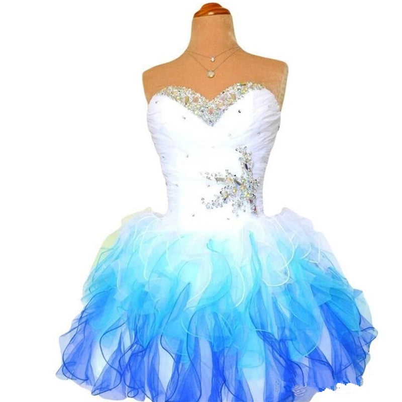 Bealegantom Colorful In Stock Sweetheart Organza Short Homecoming Dresses 2022  image 1