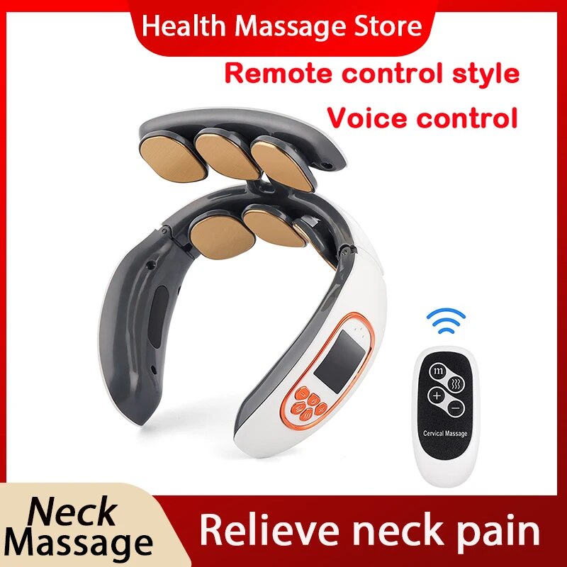 Upgraded Neck Protector Intelligent Rechargeable Voice Neck Massager Heating Mi image 1
