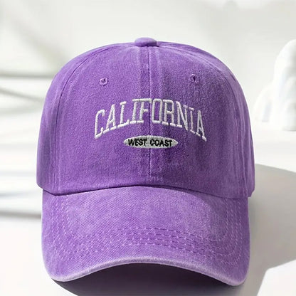 Cotton Retro Vintage Baseball Cap Men Women Denim Embroidered Letters Hat Cotto image 5